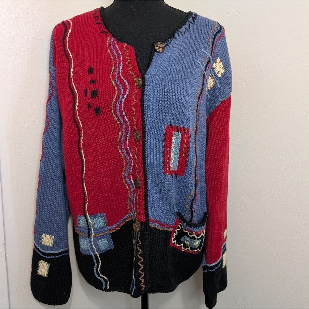 Icelandic Design Y2K Cozy Preppy Countryside Cardigan Sweater M